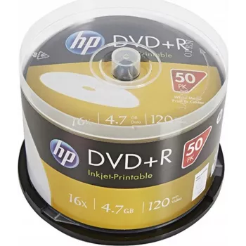 Verbatim DVD+R HP Inkjet-Printable Spindle (50 Discs) 16x 4.7GB AZO