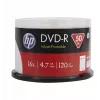 Verbatim HP Inkjet-Printable DVD-R verpstė (50 diskų) – 16x, 4,7 GB, AZO dažai, balta spausdinama danga