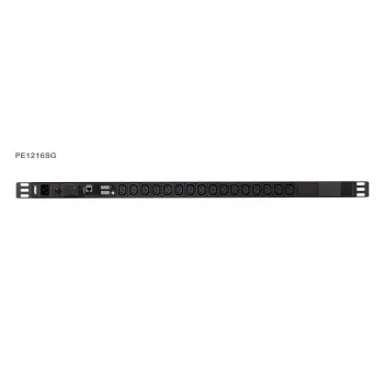 ATEN PE1216SG Metered PDU su apsauga nuo viršįtampių, IEC C20 į 16x C13, 1U stelažinis, 16A, 200-240V
