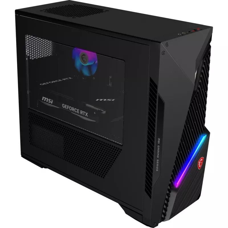 MSI MAG Infinite S3 14NVP5-2822XEU žaidimų stalinis kompiuteris - Intel Core i5-14400F, 16GB DDR5, 1TB SSD, NVIDIA GeForce RTX 5070 12GB, Wi-Fi 6E, Bluetooth 5.3, 500W PSU, Juodas, Be OS, 2 metų garantija