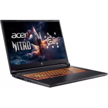 Acer Nitro V 17 AI žaidimų nešiojamasis kompiuteris - AMD Ryzen 5 240, 17,3 colio FHD 144Hz, 16GB DDR5, 512GB SSD, GeForce RTX 5050, be OS, Obsidian Black