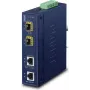 Planet IGT-2205AT pramoninis 2 prievadų Gigabit Ethernet į SFP medijos keitiklis, IP30, -40°C iki 75°C