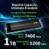 AGI TECHNOLOGY 1TB SSD M.2 NVMe PCIe Gen4x4 - 7400MB/s Read, 5200MB/s Write, 750TBW