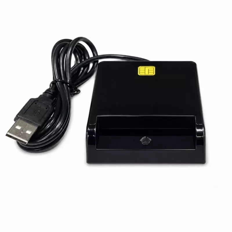iLike 4-in-1 USB Smart Card Reader su SIM, SD ir Micro SD palaikymu, CAC skaitytuvas ID kortelėms, banko kortelėms, eID ir atminties kortelėms, juoda