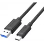 UNITEK USB 3.1 Type-A to Type-C laidas 0,5m juodas