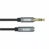 UNITEK 3.5mm Audio ilginimo laidas 1m - Kištukas į Lizdą, Auksuotas, Juodas