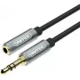UNITEK 3.5mm Audio ilginimo laidas 1m - Kištukas į Lizdą, Auksuotas, Juodas