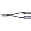 UNITEK USB-C į 3.5mm garso lizdą ir USB-C 60W PD adapteris (Space Grey)