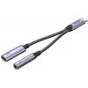 UNITEK USB-C į 3.5mm garso lizdą ir USB-C 60W PD adapteris (Space Grey)