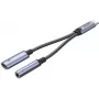 UNITEK USB-C į 3.5mm garso lizdą ir USB-C 60W PD adapteris (Space Grey)