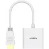 UNITEK HDMI į VGA adapteris, Full HD 1080p, 60Hz, Baltas