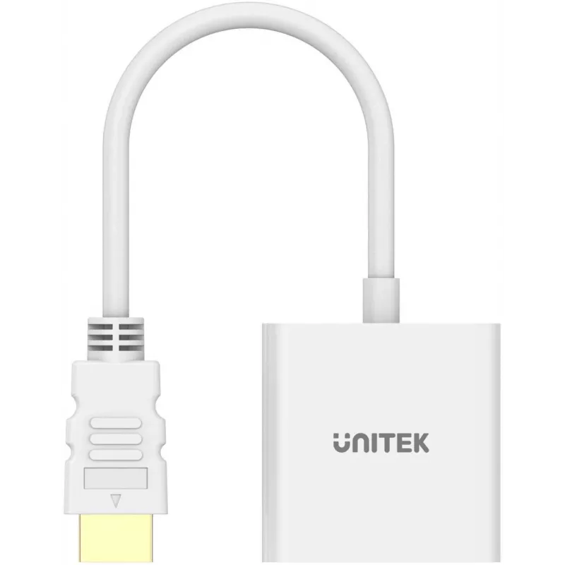 UNITEK HDMI į VGA adapteris, Full HD 1080p, 60Hz, Baltas