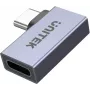 UNITEK USB-C – USB-C stačiu kampu plokščias adapteris, 40Gbps
