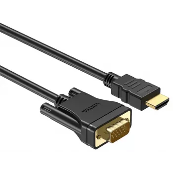 UNITEK HDMI į VGA laidas, Full HD 1080p, 60Hz, 2m, juodas