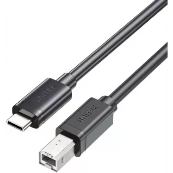 Unitek USB-C į USB-B 2.0 spausdintuvo laidas 1m juodas