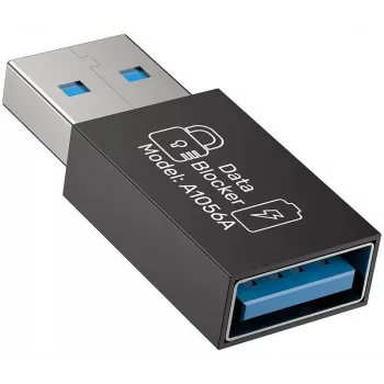 UNITEK USB-A Data Blocker Adapter - Charge-Only, Juodas