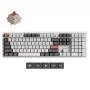 Keychron Q6U-P1 100% Full-Size mechaninė klaviatūra, Gateron G Pro 3.0 Milk POM Red jungikliai, Hot-Swap, 8K užklausos dažnis, RGB, QMK/VIA, CNC aliumininis korpusas, Double-Shot PBT klavišai, USB-C laidinė