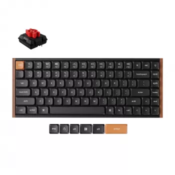Keychron K3M-F1 75% Low-Profile mechaninė klaviatūra, Gateron Red jungikliai, RGB Hot-Swap, Bluetooth 5.1 & USB-C, juoda