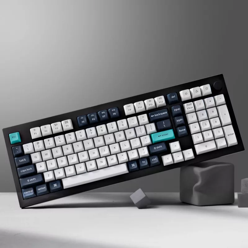 Keychron Q5M-M1 96% mechaninė klaviatūra, Gateron G Pro Red jungikliai, RGB Hot-Swap, Bluetooth 5.1 ir USB-C, aliuminio korpusas