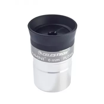 Okuliaras Celestron Omni 6 mm Plössl 1,25 colio, pilnai daugiasluoksnis dengimas, juodas/sidabrinis