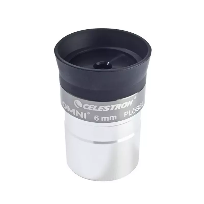 Okuliaras Celestron Omni 6 mm Plössl 1,25 colio, pilnai daugiasluoksnis dengimas, juodas/sidabrinis