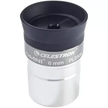 Okuliaras Celestron Omni 6 mm Plössl 1,25 colio, pilnai daugiasluoksnis dengimas, juodas/sidabrinis