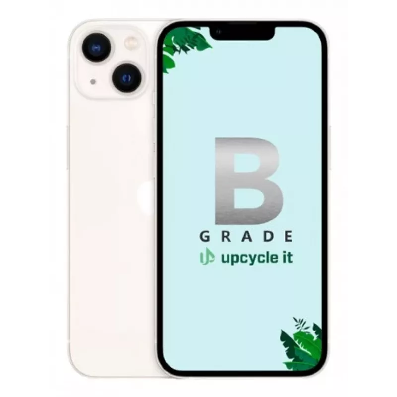 UPCYCLE IT „Apple iPhone 13“ 6,1 inch 128GB „Starlight“ B-Grade atnaujintas