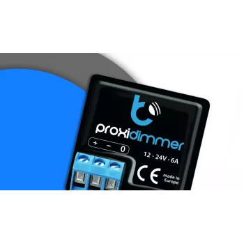 BLEBOX Proxidimmer – belietimis talpinis artumo jutiklis su Wi-Fi 12-24V DC LED juostoms, 5A, 120W, PWM, IP20