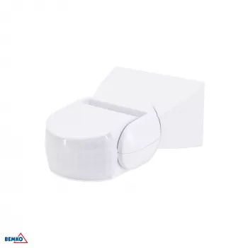 BEMKO PIR judesio jutiklis 1200W 180° IP65 Baltas