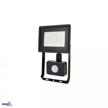 KAFLER KASTEL LED SMD Prožektorius 20W 4000K 1640lm IP65 Juodas su PIR jutikliu