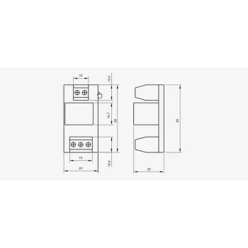 SCOT RL-1 Relė 24V DC SPDT 10A PCB Montavimui