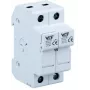 VCX CF PV32 2P Dviejų polių saugiklio lizdas 32A 1000V DC 10x38mm saugikliams, montuojamas ant DIN bėgelio, su varžtiniais gnybtais, fotovoltinėms sistemoms