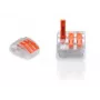 TRYTYT PC-233 3 krypčių svirtinis jungiklis 0,2-4,0 mm² 50 vnt. Skaidrus oranžinis