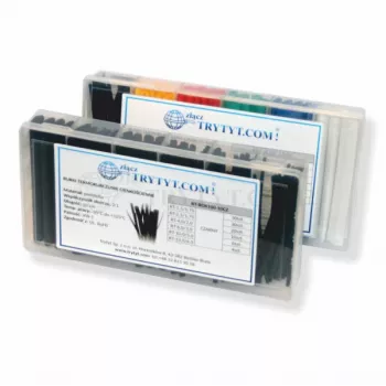 TRYTYT Termosusitraukiančių vamzdelių rinkinys juodas RT-BOX100-10CZ