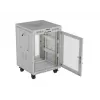 Lanberg FF01-6615-23SL laisvai pastatoma 19 colių spinta 15U 600x600 pilka su perforuotomis durimis ir LCD ekranu, plokščia pakuotė