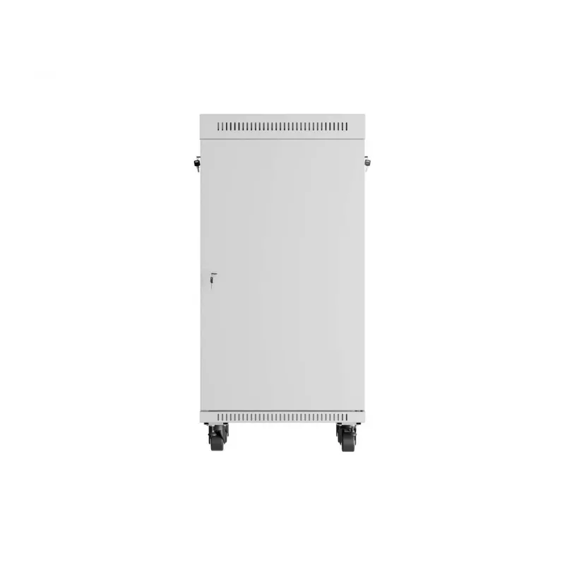 LANBERG 19 inch 22U Grindinis Stovo Spintos Rėmas 600x600 mm Pilkas Grūdinto Stiklo Durys su LCD Ekranu (Ploščios Pakuotės)