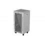 LANBERG 19 inch 22U Grindinis Stovo Spintos Rėmas 600x600 mm Pilkas Grūdinto Stiklo Durys su LCD Ekranu (Ploščios Pakuotės)