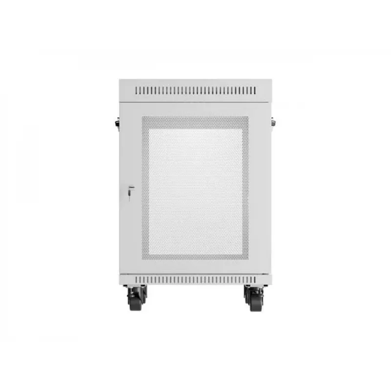 Lanberg 19 colių 15U 600x800 pilkas ant grindų statomas spintos stovas su perforuotomis durimis ir LCD (plokščias paketas)