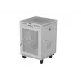Lanberg 19 colių 15U 600x800 pilkas ant grindų statomas spintos stovas su perforuotomis durimis ir LCD (plokščias paketas)