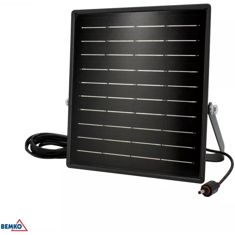 BEMKO SOLPAR Solar LED prožektorius 10W 1500lm 3000/4000K IP65 juodas su PIR jutikliu