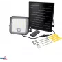 BEMKO SOLPAR Solar LED prožektorius 10W 1500lm 3000/4000K IP65 juodas su PIR jutikliu