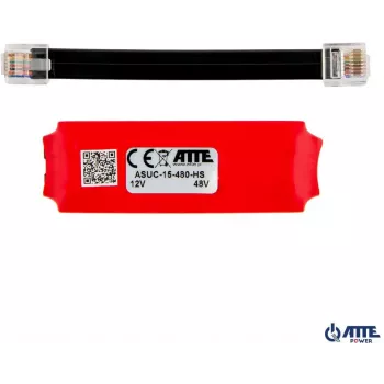 ATTE ASUC-15-480-HS Pasyvus PoE adapteris, įėjimas 10-30V DC, išėjimas 48V DC 15W, 0.31A, RJ45, montuojamas ant sienos, juodos spalvos