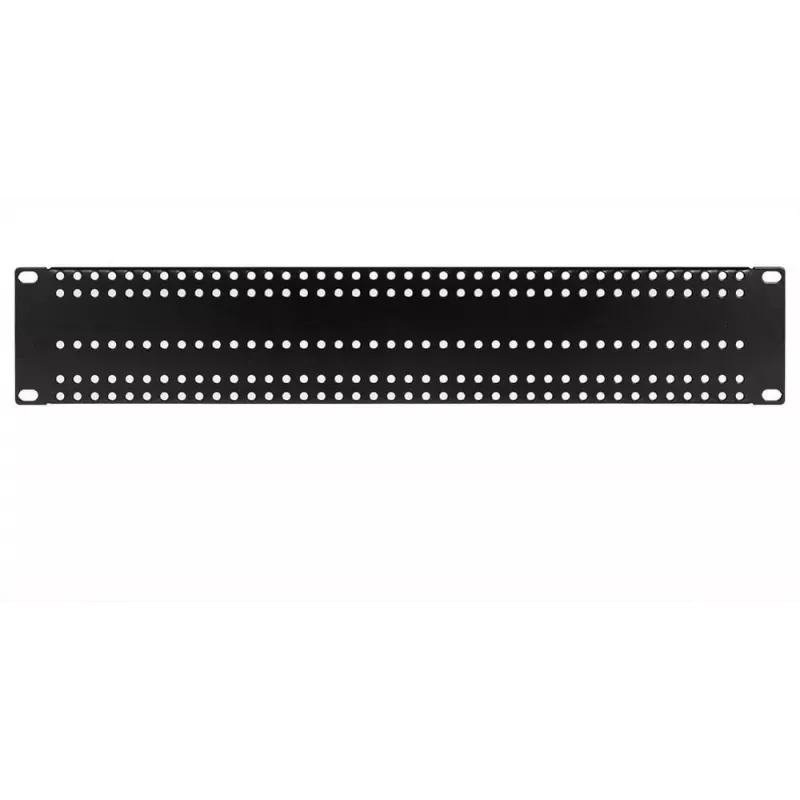 ATTE ADD-RACK2U1 2U 19 colių stovo montavimo adapteris su paprastomis montavimo skylutėmis, juodas