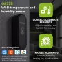GRB GREENBLUE GB741 lauko WiFi temperatūros ir drėgmės jutiklis, Android/iOS, 3.0V DC, 2xAAA, IP65