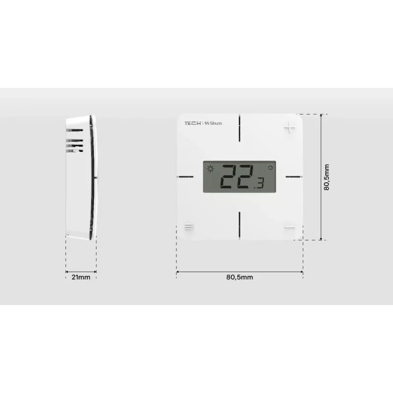 Tech Sterowniki R-S1 Wired Room Thermostat Black