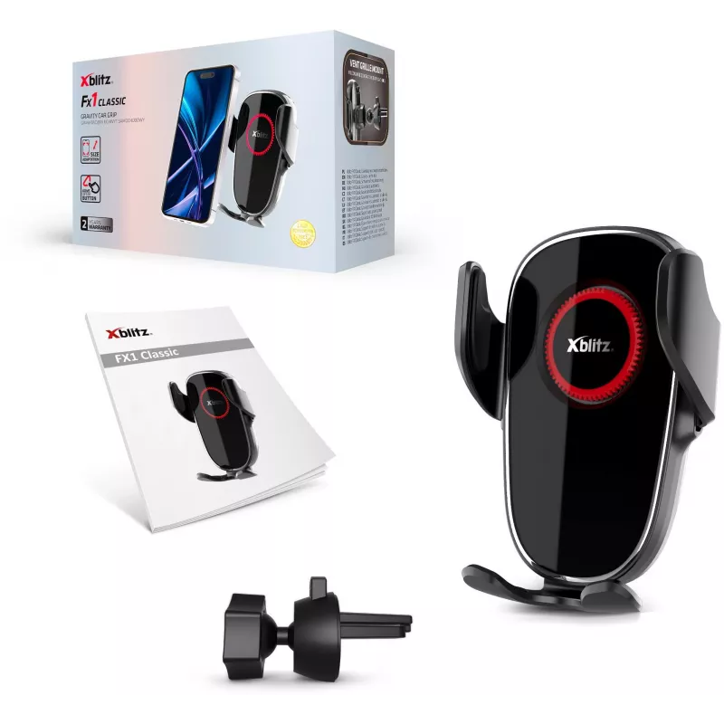 Xblitz FX1 Classic automobilinis telefono laikiklis – montavimui ant prietaisų skydelio ar priekinio stiklo su siurbimo taurele
