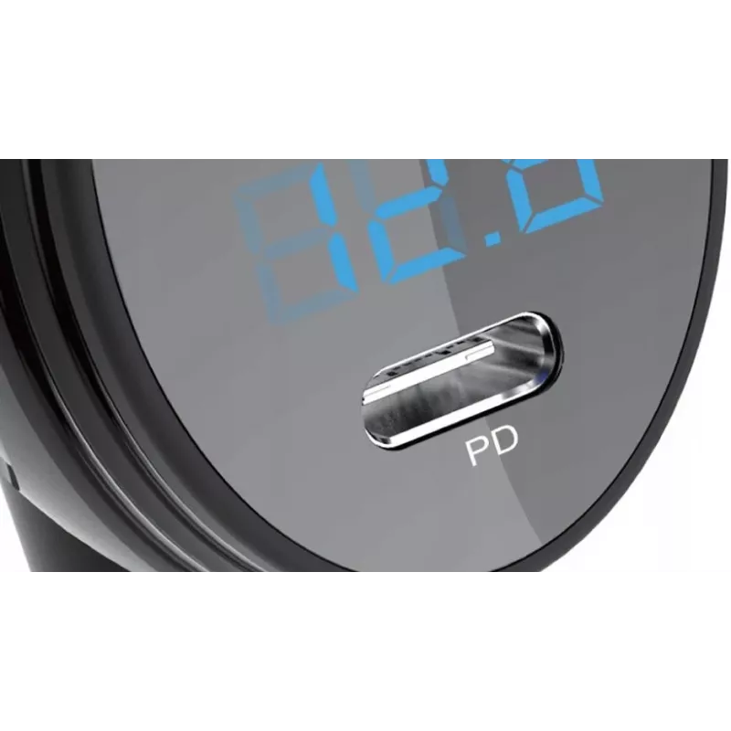 MBG Line HC67C Dvigubas automobilinis kištukas su 3 USB-A prievadais, 120W, juodas