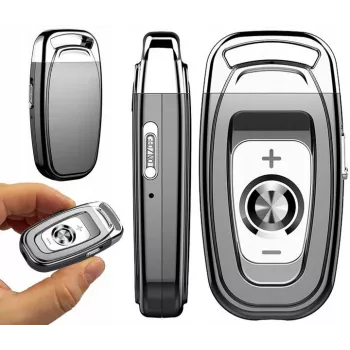 LUXURY-GOODS Paslėptas Mini Garso Įrašytuvas Rakto Pakabukas su Segtuku 16GB HD