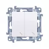 KONTAKT SIMON 10 modulių universalus jungiklis baltas 2x sraigtiniai gnybtai 10AX 250V