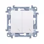 KONTAKT SIMON 10 modulių universalus jungiklis baltas 2x sraigtiniai gnybtai 10AX 250V